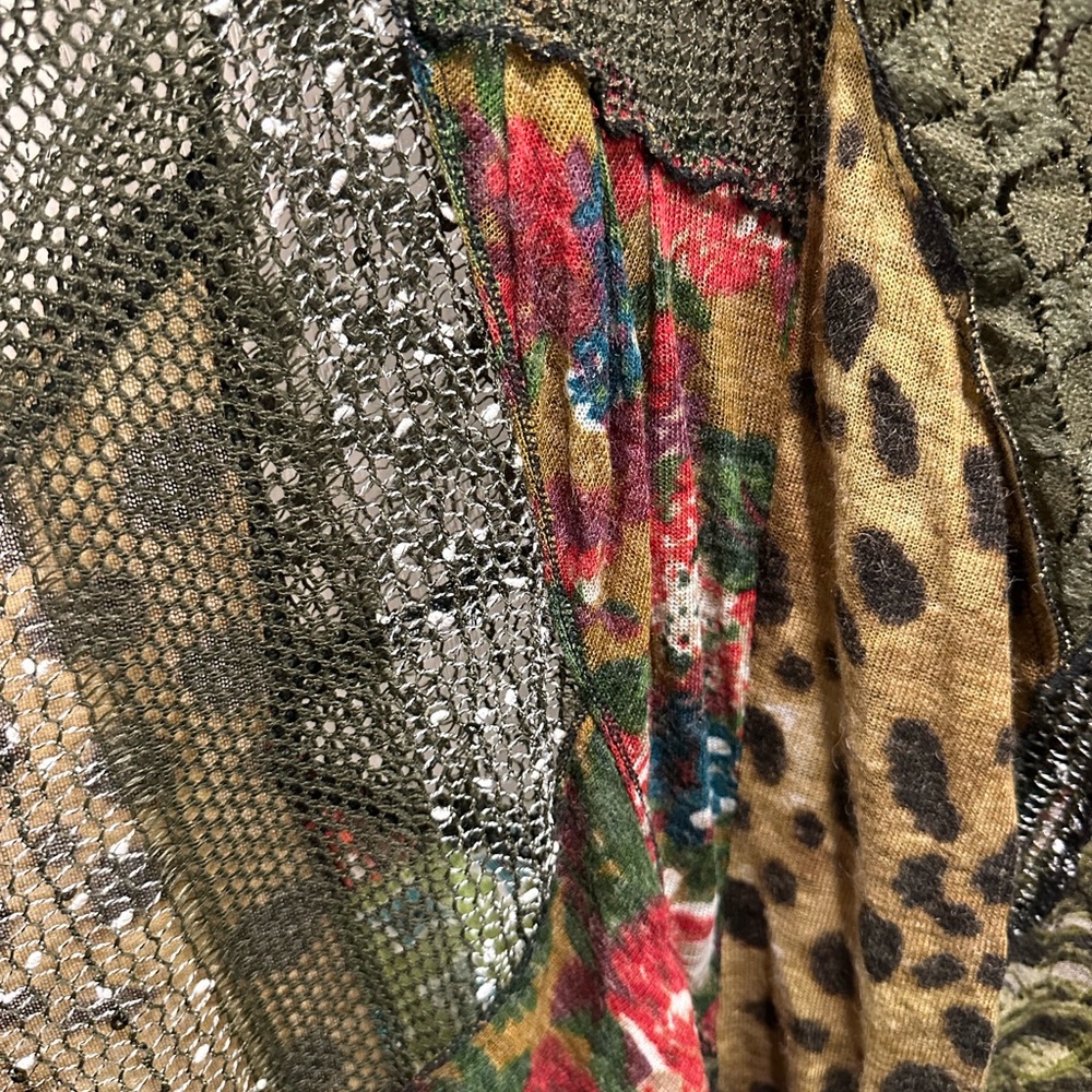 Soft Surroundings Multicolor Long Artsy Boho Leopard Kimono Duster Size L/XL - Picture 6 of 8
